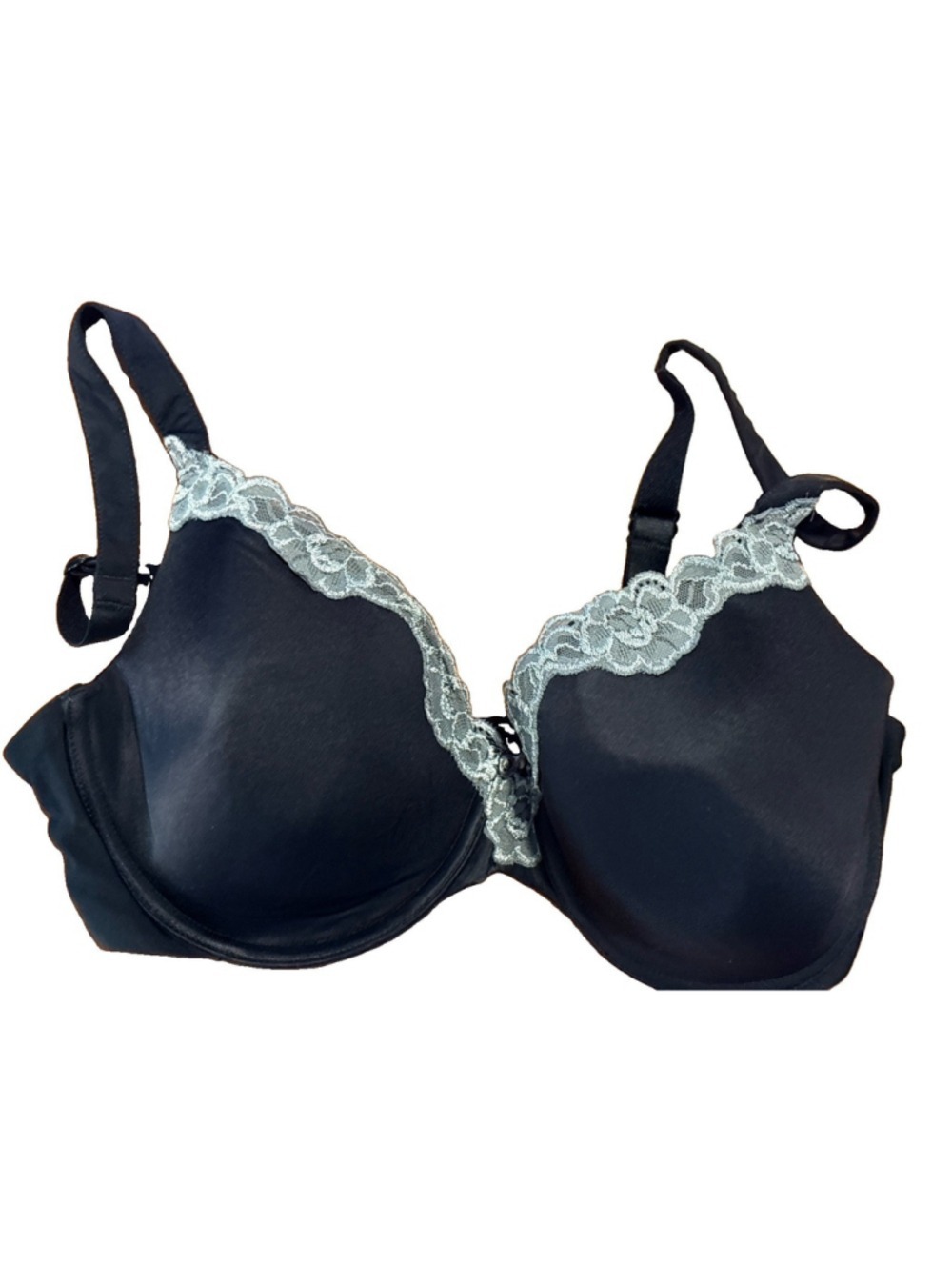 Sweet Nothings Maidenform Blue/Grey Lace Underwire Bra 38D Coquette Goth 08135